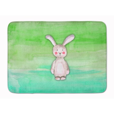 Carolines Treasures Bunny Rabbit Watercolor Machine Washable Memory Foam Mat BB7437RUG